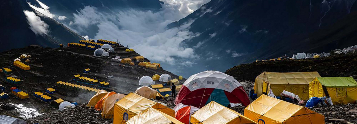 Back in Manaslu Base Camp. Photo pulled from Madison Mountaineering Archive (📸: Terray Sylvester)