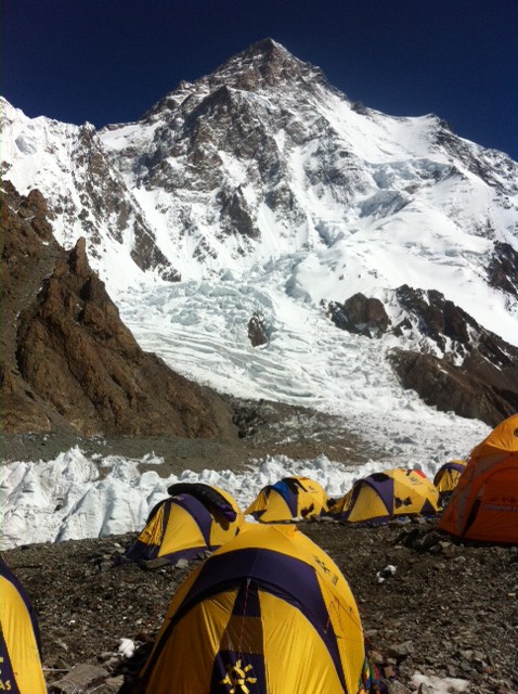 View from K2 base camp