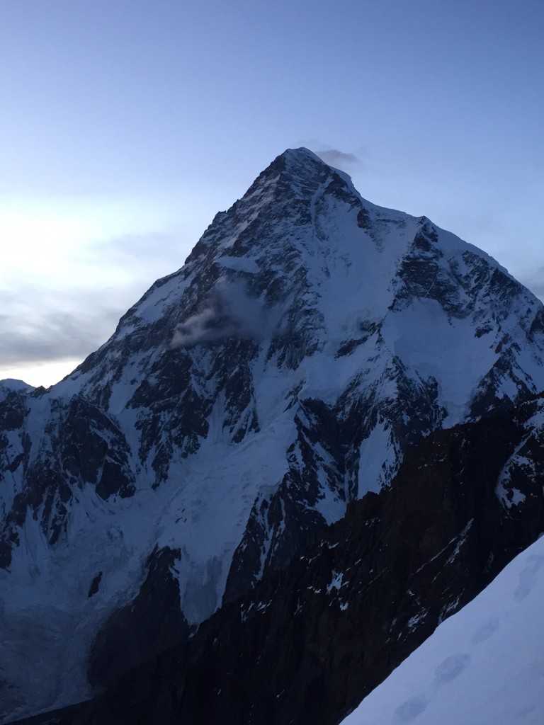 K2 seen from Broad Peak Camp 2