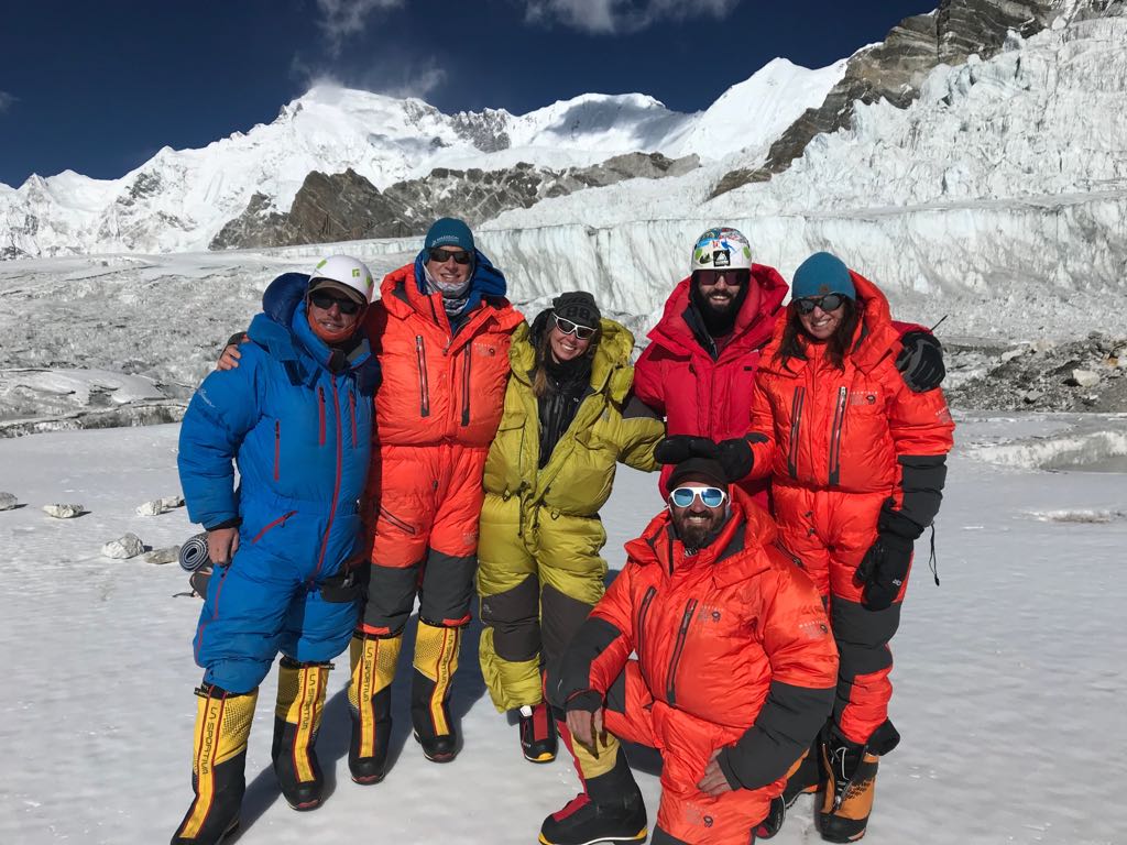 The team at advanced base camp this morning (11/4/18), after our Nup la Khang climb