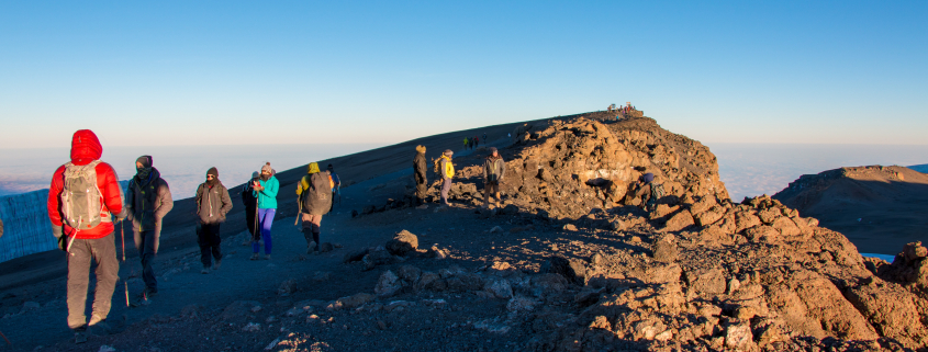 Approaching the summit of Kilimanjaro