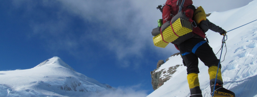 Climbing up Mount Vinson