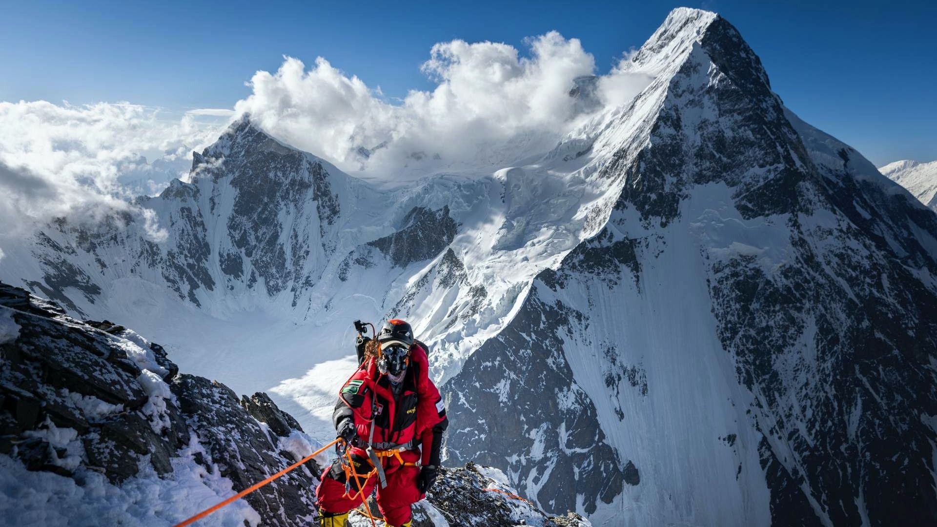 Madison Mountaineering clients and guides move from Camp 2 to Camp 3 during the summit push on the 2022 Madison Mountaineering K2 Expedition in Gilgit-Baltistan, Pakistan, on July 20, 2022.