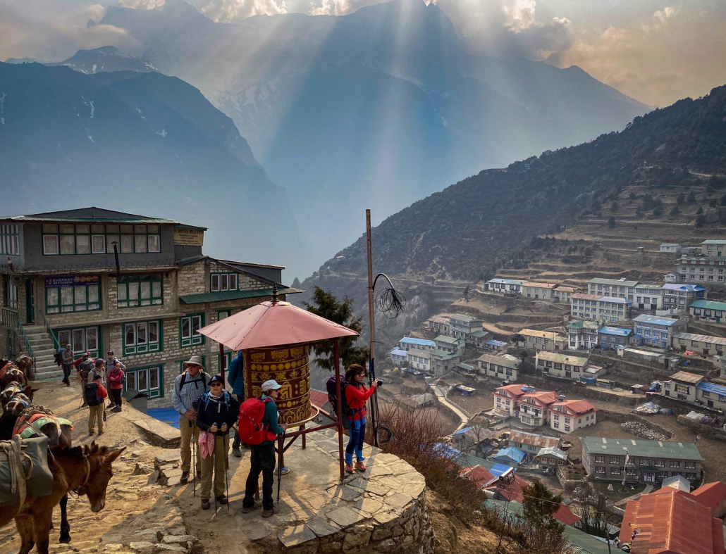 Arriving Namche Bazaar on a beautiful afternoon in Nepal
