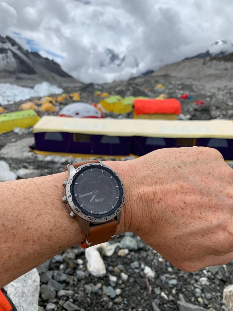 The awesome Garmin MARQ Expedtion at Everest base camp