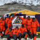 Our Nepal team in their Mountain Hardwear down suits