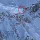 The Serac (circled) is still hanging on up there - seems to be leaning more every day but just hasn’t fallen yet