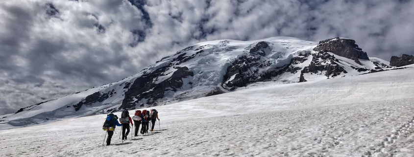 Climbers on Mount Rainier