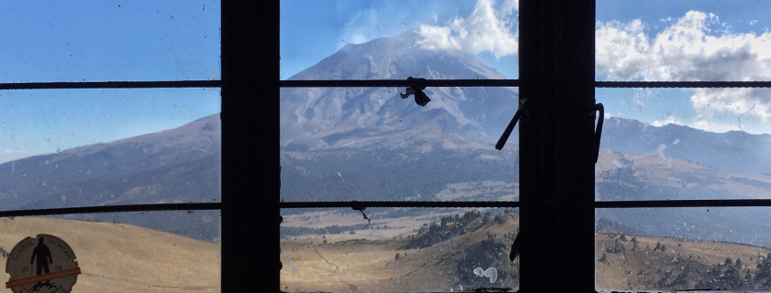 View of Popocatépetl from Paso de Cortés