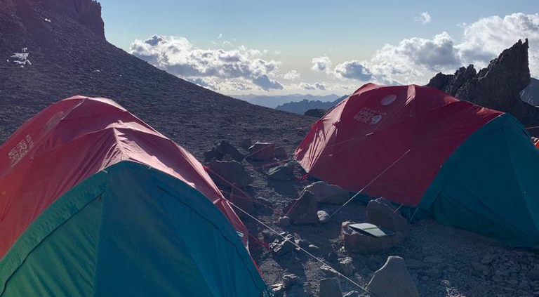 High camp 3 on Aconcagua, new MHW Trango 3 tents in action! Served us well!