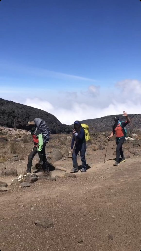 Hiking from Shira Camp to the Lava Tower on Kilimanjaro