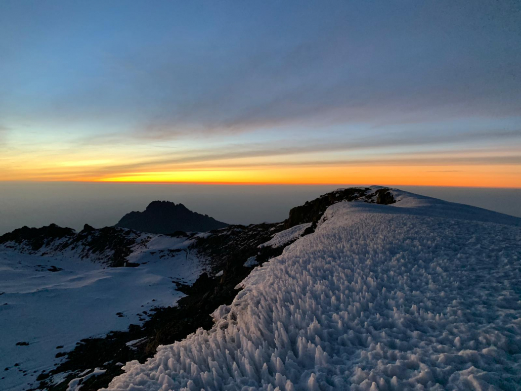 Sunrise on the summit of Mount Kilimanjaro