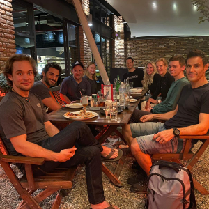 Team dinner at the Mezze in Kathmandu