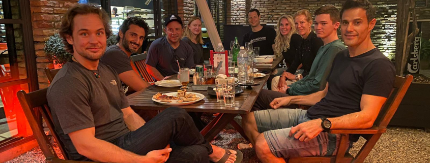 Team dinner at the Mezze in Kathmandu