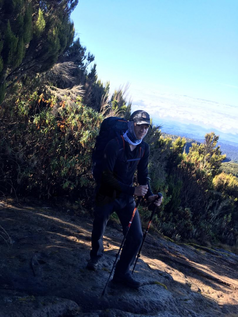 Hiking up to Machame Camp on Kilimanjaro