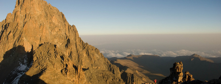 Climber on Mount Kenya