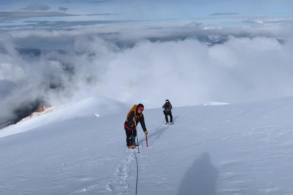 Getting above the clouds on Cayambe