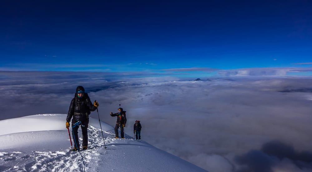 Nearing the summit of Cotopaxi