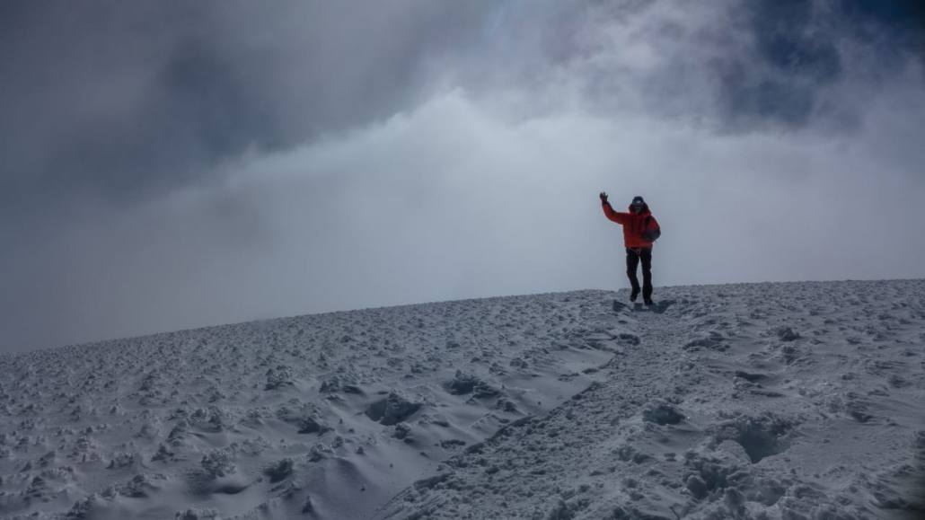 Reaching the summit of Chimborazo