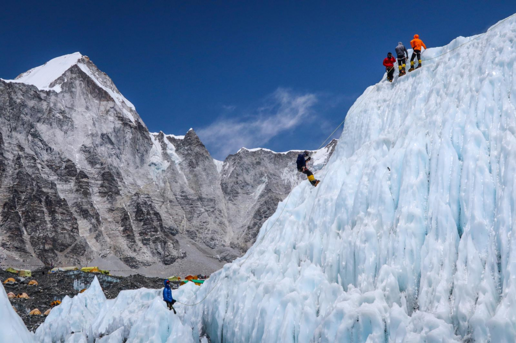 Skills building exercise in the Khumbu Icefall