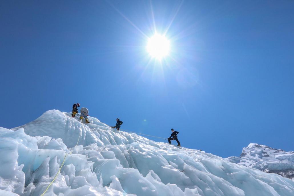 Skills building exercise in the Khumbu Icefall