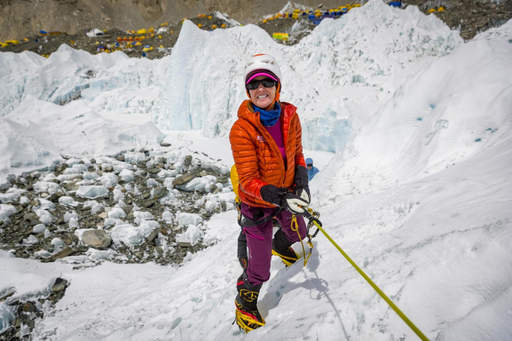 More skills training on the Khumbu Glacier just below EBC