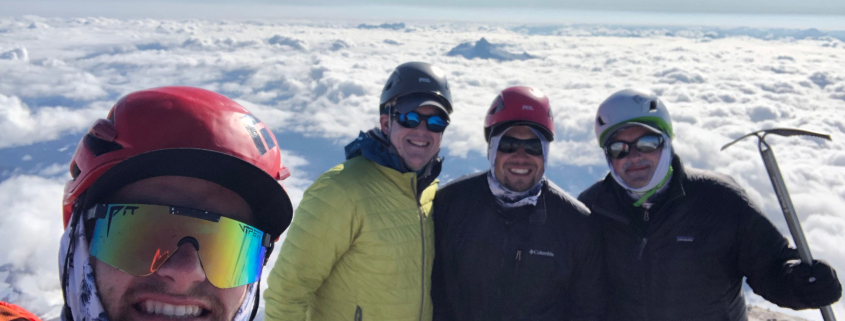 Happy climbers on the summit of Mount Baker!