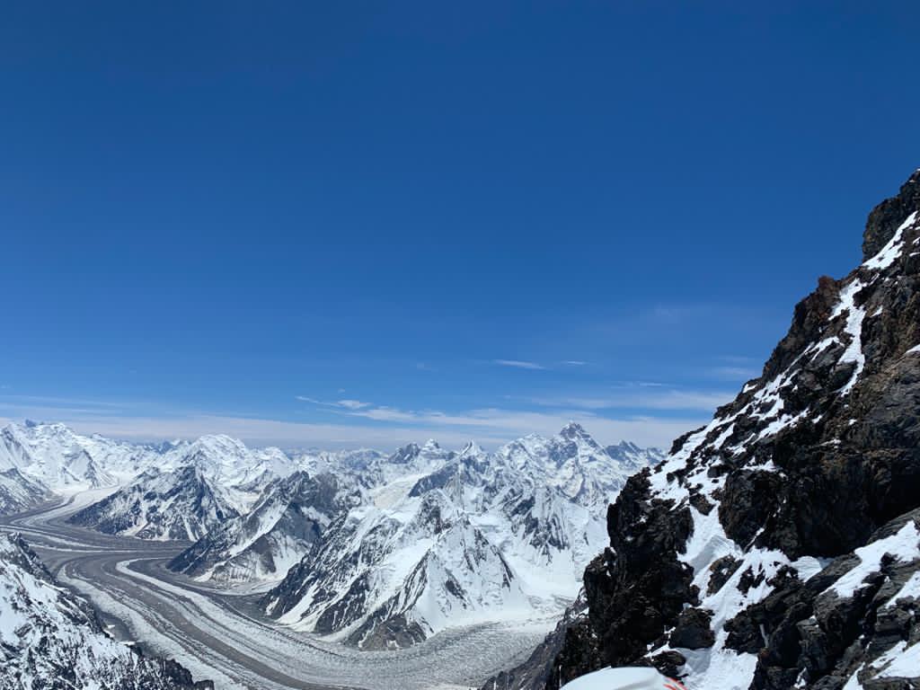 The view from K2's Abruzzi Ridge
