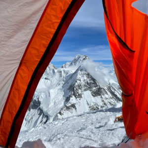 Broad Peak as seen from the K2 Camp 3 tent