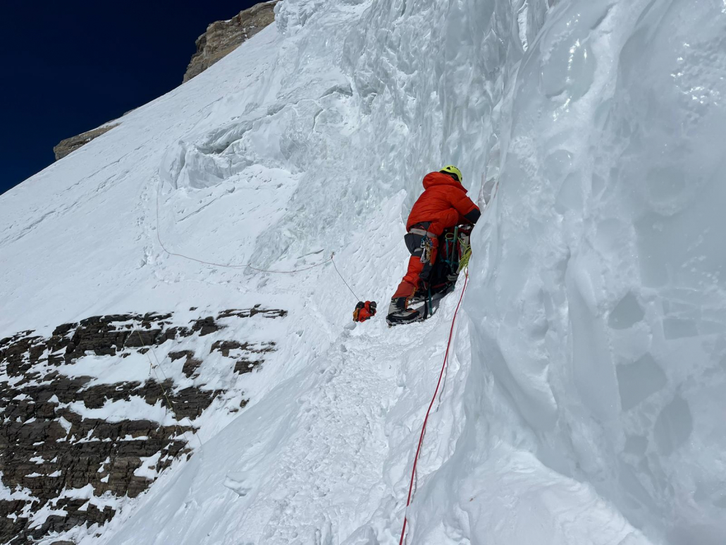 At The Bottleneck on K2 on the way down