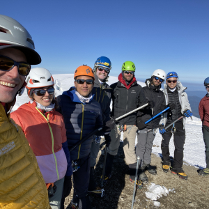 The entire team summits Mt. Baker!