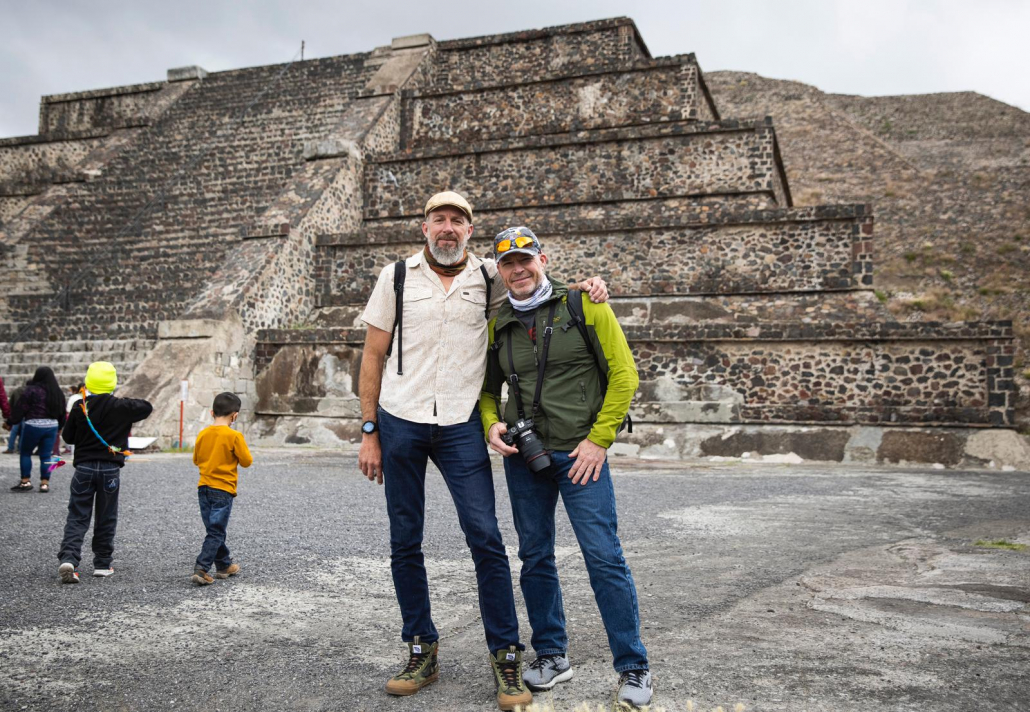 Pre-climb Mexican pyramid exploration
