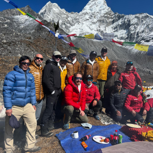Ama Dablam team at the puja ceremony today