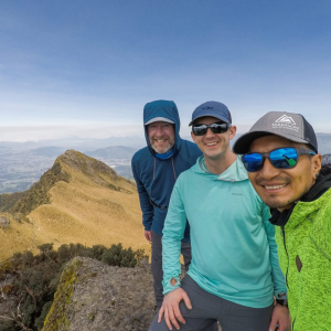 Climbers on the summit of Pasochoa