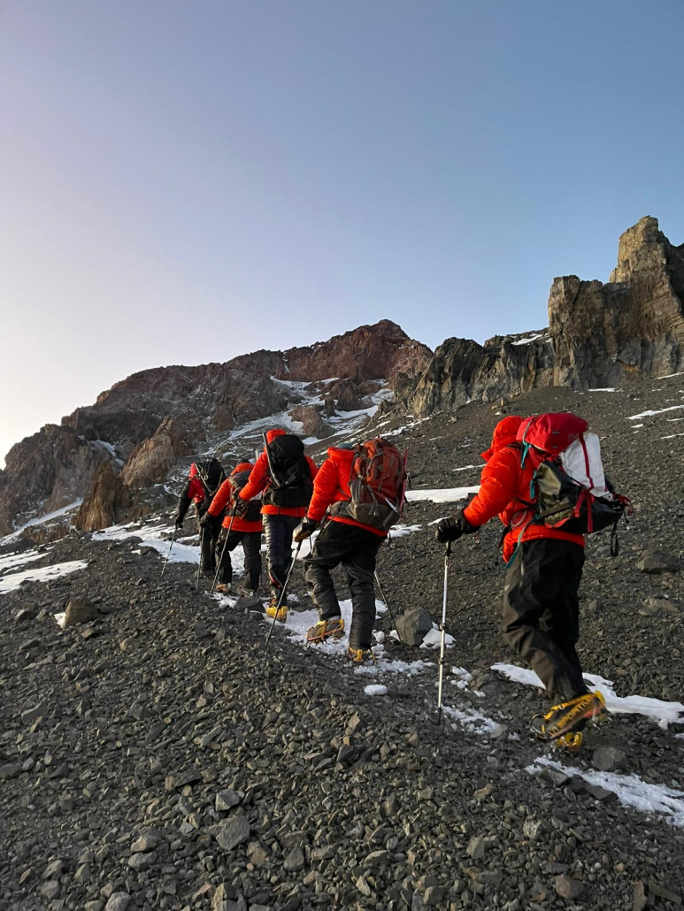 On the way up to the top of Aconcagua