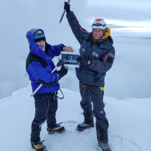 Victor V. and Garrett on the summit of Cotopaxi!