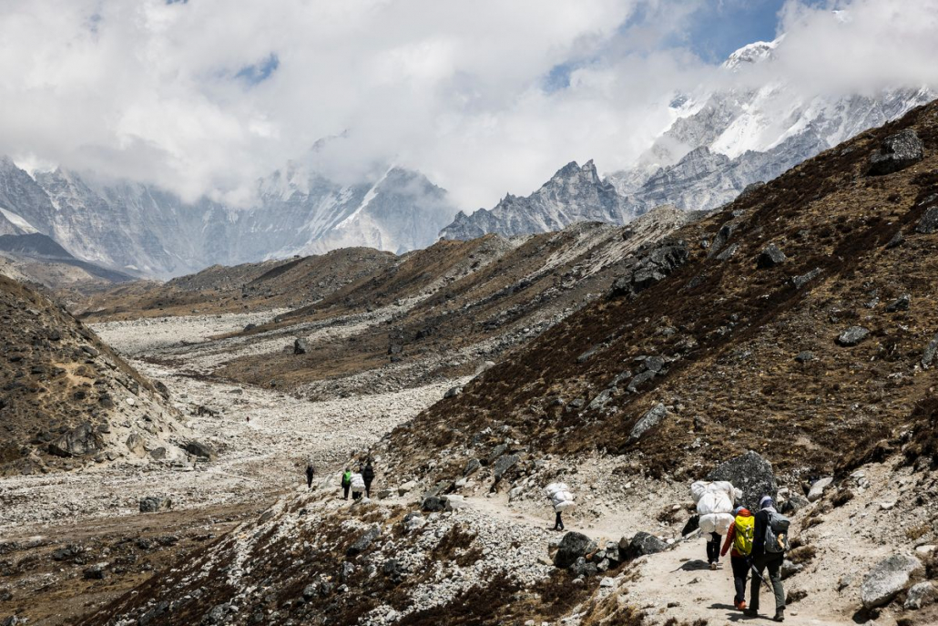 Approaching the Khumbu Glacier