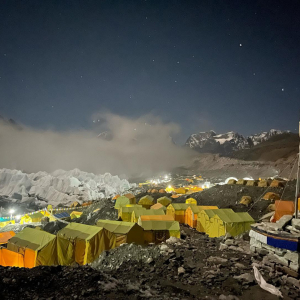 Everest Base Camp at night