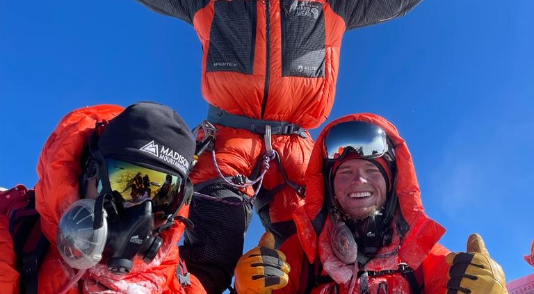 On the summit of Mount Everest - May 20, 2022
