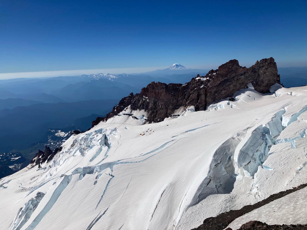 Crevasses on one of the glaciers this last week on Mt. Rainier!
