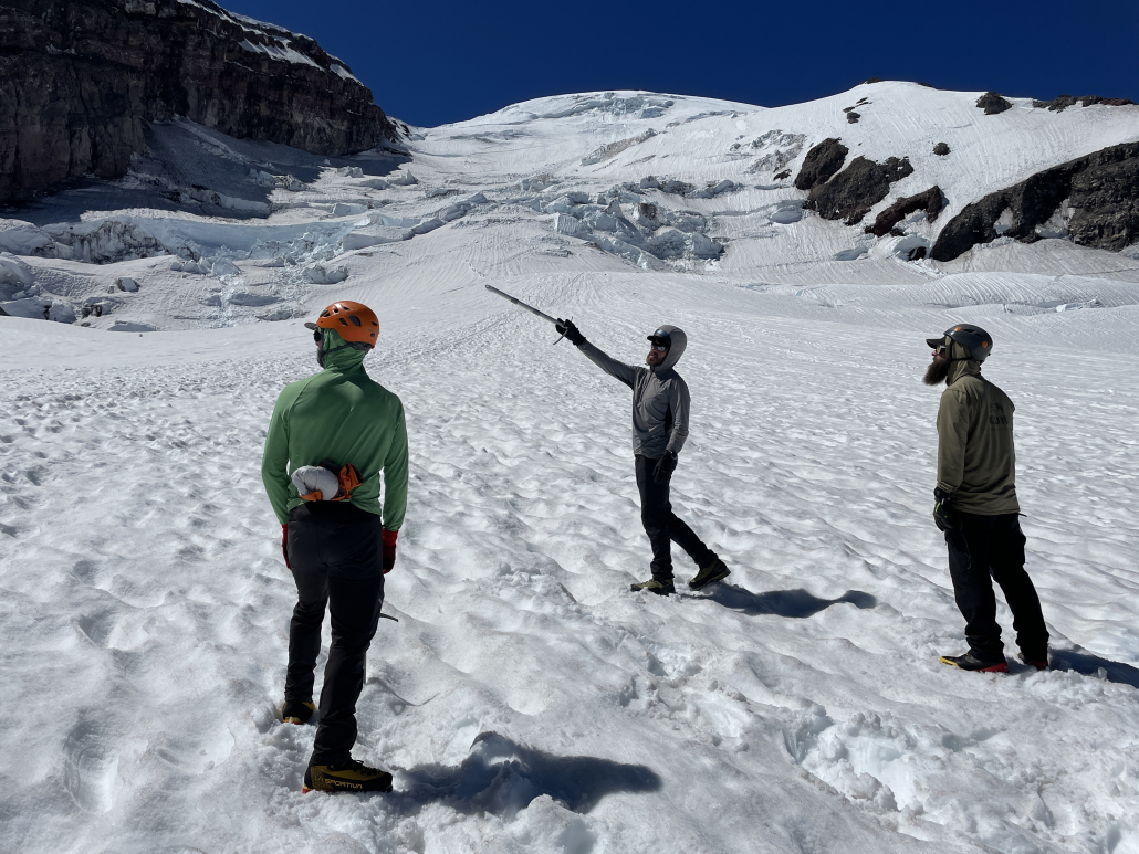 Members of the team at camp in Ingraham Flats.