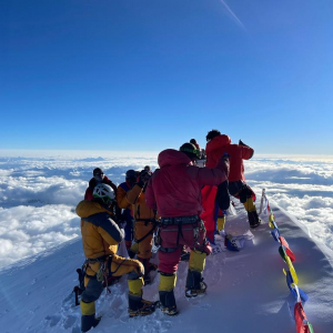 Members of the Madison Mountaineering team on the summit of K2!