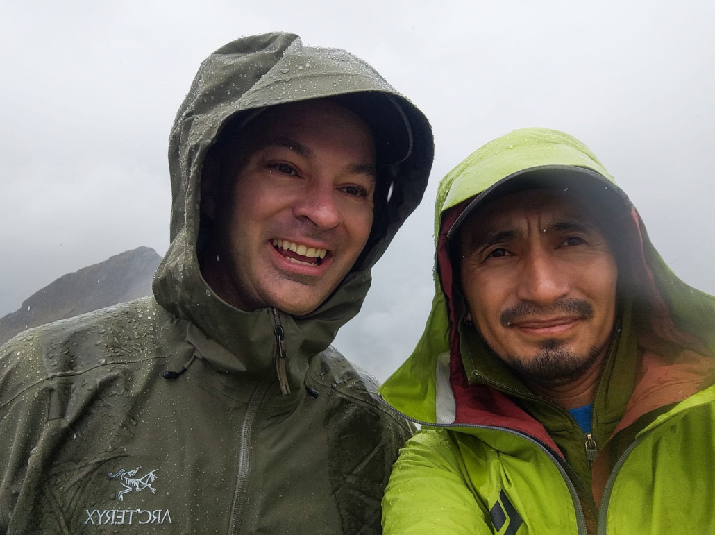 Guide, Estalin and climber, Kevin on the summit of Pasochoa! 