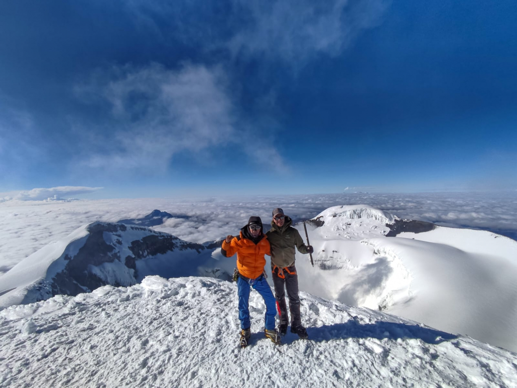 Cotopaxi summit with perfect conditions