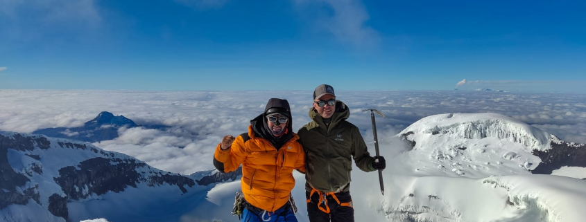 On the summit of Cotopaxi!