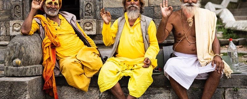 The brilliant costumes of Hindu ascetics known as "sadhus" at Pashupatinath Temple in Kathmandu. (📸: @terray_s)