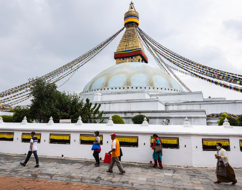 Boudhanath Stupa, one of the world's largest Buddhist stupas. 📸: Terray Sylvester