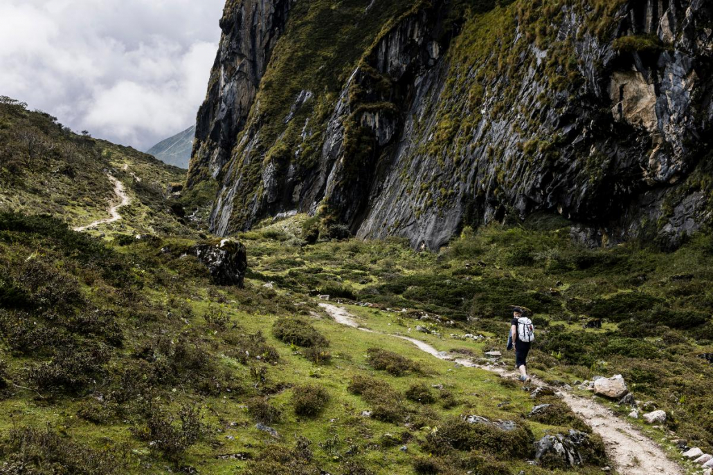 Hiking up the Punggen Valley. Photo: Terray Sylvester