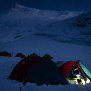 Evening in Camp 1. Photo pulled from Madison Mountaineering Archive. (📸: Terray Sylvester)