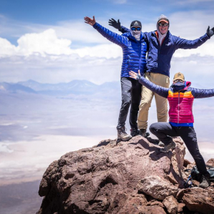 Our climbers John, Joe and Kris on the summit of Cerro Doña Inez! Photo: Terray Sylvester
